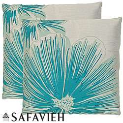   18 inch Grey/ Blue Decorative Pillows (Set of 2)  