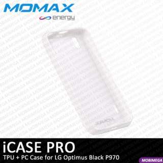 Momax iCase Pro PC + TPU Case Cover LG Optimus Black P970 w Screen 