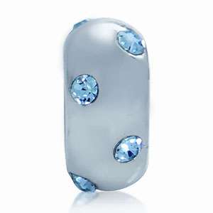 Crystal 925 Sterling Silver Spacer European Charm Bead  