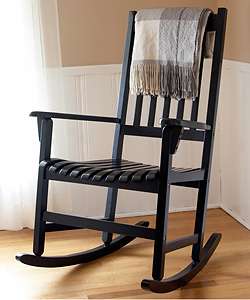 Black Wooden Rocking Chair  Overstock