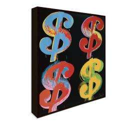   Warhol $4,1982 (blue, red, orange, yellow) Art Block  