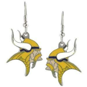 Silvertone National Football League Minnesota Vikings Dangle Earrings