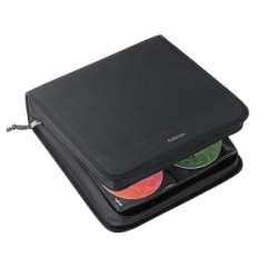 Fellowes CD Case   Book Fold   Nylon   Black   320 CD/DVD   