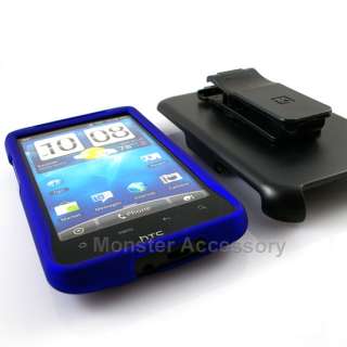 Blue Holster Combo Hard Case Snap On Cover For HTC Inspire 4G  