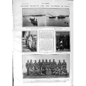  1900 BRITISH WAR SHIPS WEI HAI WEI TELEGRAPHISTS CHINA 