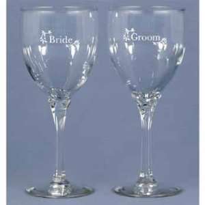 Bride & Groom Wine Glasses   375366