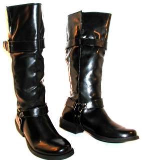 NEW BLACK KNEE HIGH WOMENS FLATS BOOTS SHOES size 5.5  