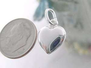 sterling silver *SMALL PUFFED HEART charm 103  