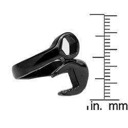   Steel Mens Black plated Combination Wrench Ring  