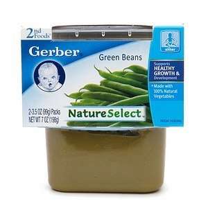 Gerber 2nd Foods NatureSelect Baby Food, Green Bean, 2 ea