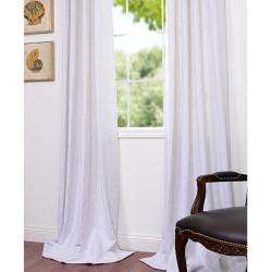 Ivory Cotton Linen 96 inch Grommet Curtain Panel  Overstock