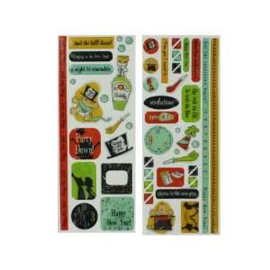  Two Sheets Happy New Year Epoxy Stickers Case Pack 144 