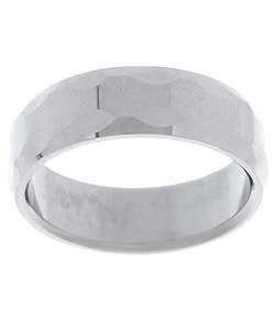 Mens Tungsten Carbide Bevel Edge Ring (8 mm)  Overstock