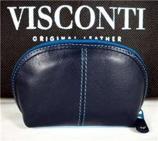 SOFT LEATHER COIN PURSE/COSMETIC BAG VISCONTI BNWT