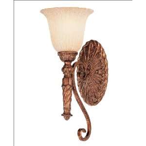  1 Light Sconce   Cathedral Gold Finish : Textured Scavo 