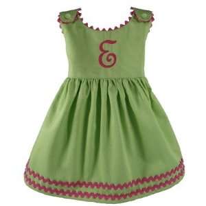 Princess Linens 5009GH Garden Princess Pique Dress in Green with Hot 