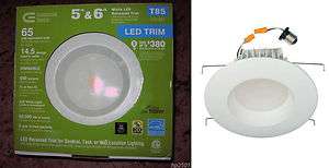   Commercial Electric 6 in. White Recessed LED Retrofit Trim (T85