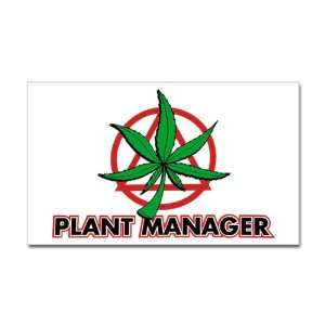    Sticker (Rectangle) Marijuana Plant Manager 