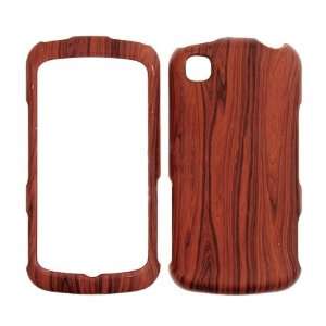 Premium   LG Encore GT550 Wood Grain Rubberized Design   Faceplate 