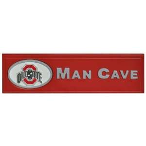   State University Buckeyes Man Cave Wooden Bar Sign: Sports & Outdoors