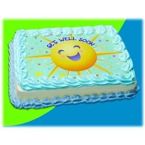  UB FUN A12578 03 GET WELL STARBURST ICING SHEET 8.5 inches 