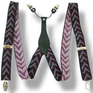 Mens Adjustable Clip on Leather suspenders braces BD116  