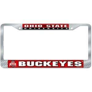  Ohio State Buckeyes NCAA Chrome License Plate Frame 