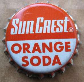 SUN CREST ORANGE SODA unused Cork line CROWN Bottle Cap  