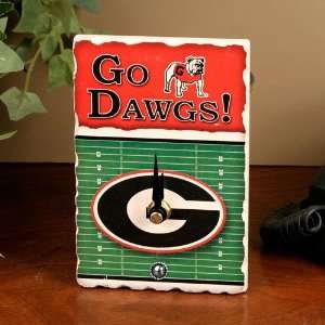 Georgia Bulldogs Football Field Desk Clock:  Sports 