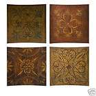 SET/4 TUSCAN OLD WORLD LARGE WOOD PLAQUES  WALL DECOR