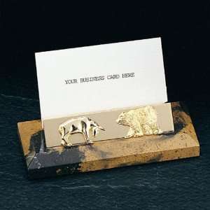  Luxurious Marble Bull and Bear Stock Market Business Card 