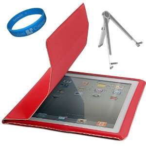 Red Polyurethane Rubberized Protective Skin Cover with Fold to Stand 