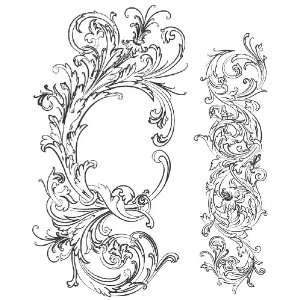   Cling Rubber Stamp Set, Fabulous Flourishes: Arts, Crafts & Sewing