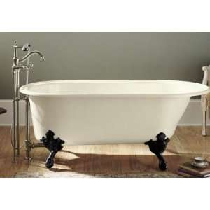 Iron Works Collection 66 Clawfoot Bath Tub with White Exterior Less 
