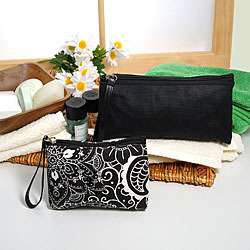 Cathys Concepts Black Damask Wristlet Purses  Overstock