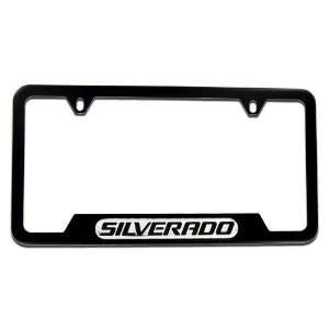   Chevy Silverado Black Powdercoat Silverado License Frame: Automotive