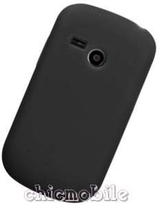   BLACK Silicon Gel Skin Case Cover 4 Tracfone LG501C LG 501C 501  