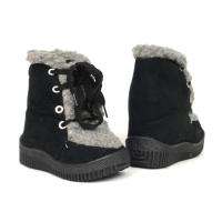   Faux Suede Black Boots Size 4 12 / Girls & Boys Shoes Laces  