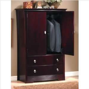   , Two Door with Shaped Front TV Armoire in Merlot
