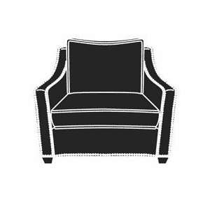   Fabric Upholstered Armchair w/ Decorative Nailhead Trim Home
