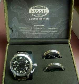 Fossil Limited Edition Date Black Dial Watch Set LE1002  