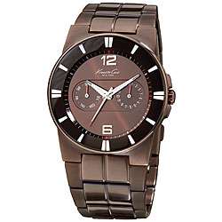 Kenneth Cole Mens Brown Ion plated Bracelet Watch  Overstock