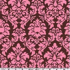  45 Wide Michael Miller Dandy Damask Cocoa Fabric By The 