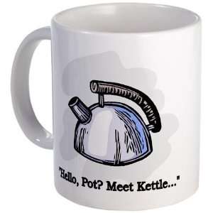  Hello Pot? Meet Kettle Funny Mug by  Kitchen 