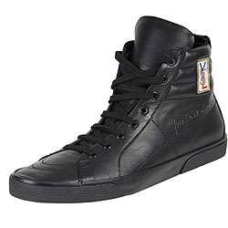 Yves Saint Laurent Black Nappa Rolling Sneakers (Size 10)   