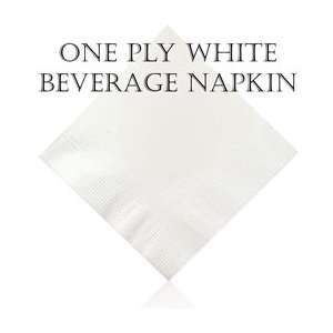    5x5 1 Ply White Beverage Napkin   Custom Designed