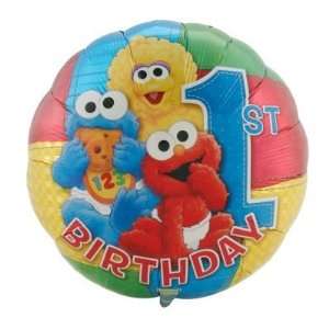  Sesame Street 1st Birthday 18 Foil Balloon: Toys & Games