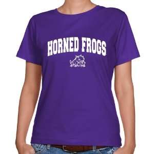  Frogs T Shirts : TCU Horned Frogs Ladies Purple Logo Arch Classic 