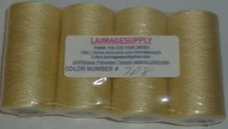 4tubes Spun Polyester Quilting Serger Sewing Thread#708  