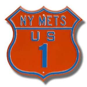  Steel Route Sign NY METS US 1